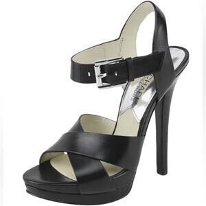 MICHAEL Michael Kors Women's Leather Platform Sandals Oksana Size 7M EUC